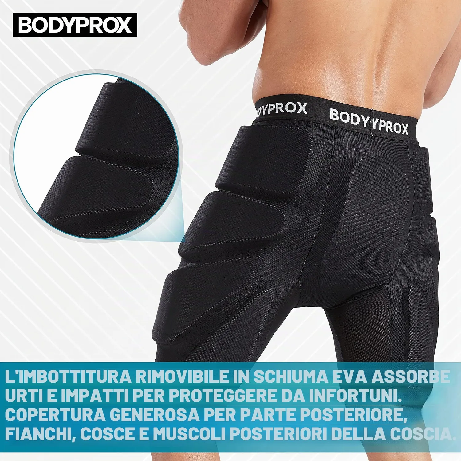 Bodyprox Pantaloncini Protettivi 3D snowboard protezione anca