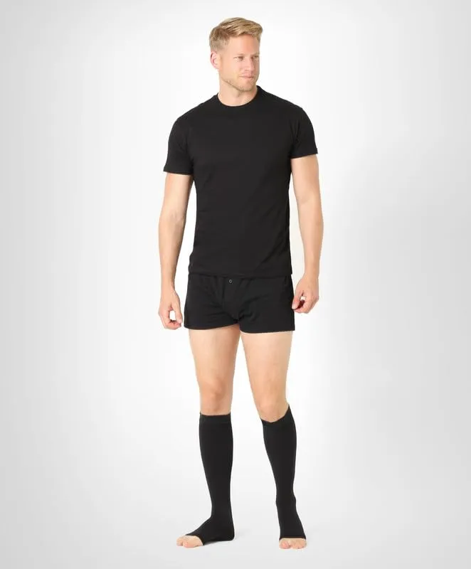 BeFit24 gambaletti compressione punta aperta neri 3 Long 18-21 mmHg