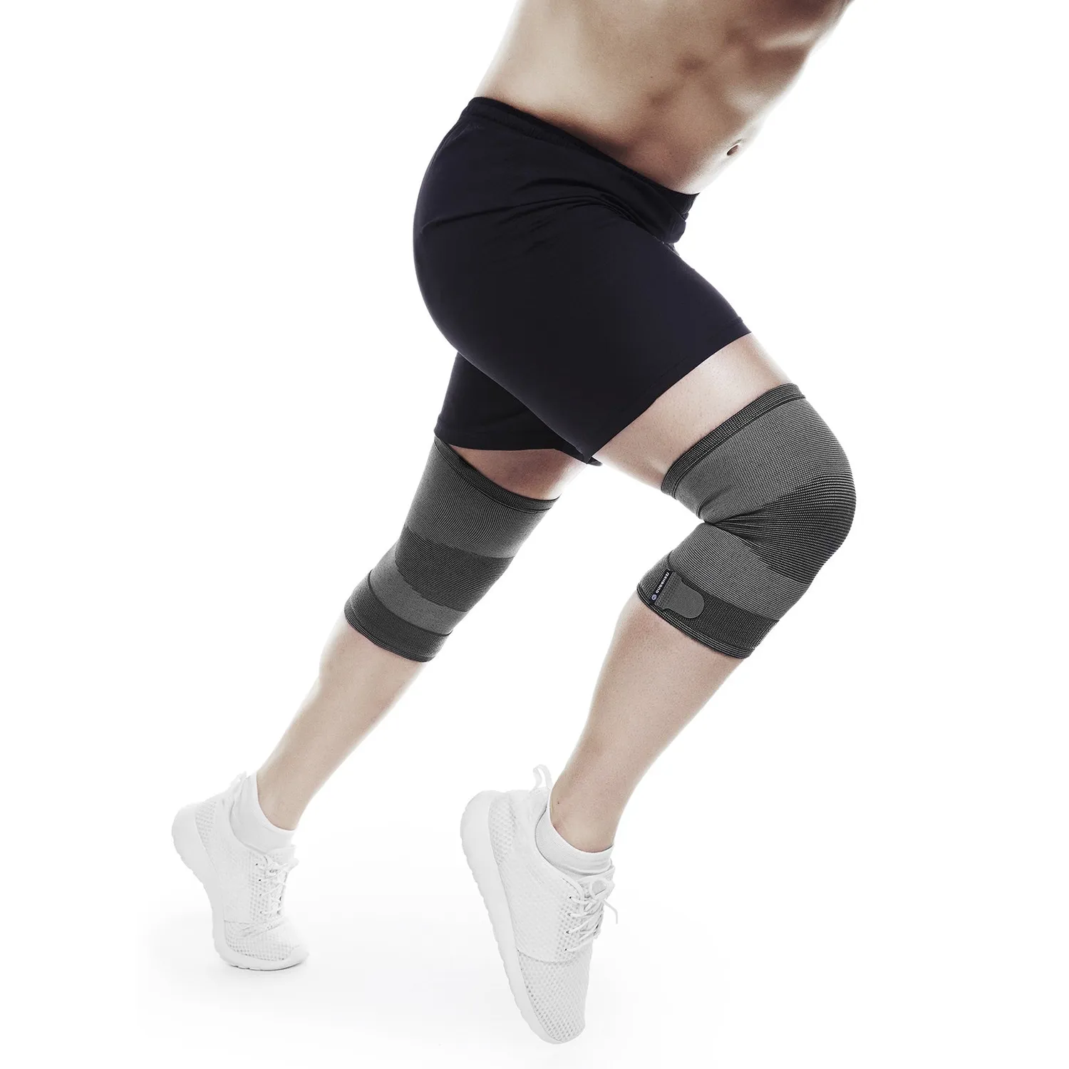 Rehband QD Knitted ginocchiera grigia singolo leggera