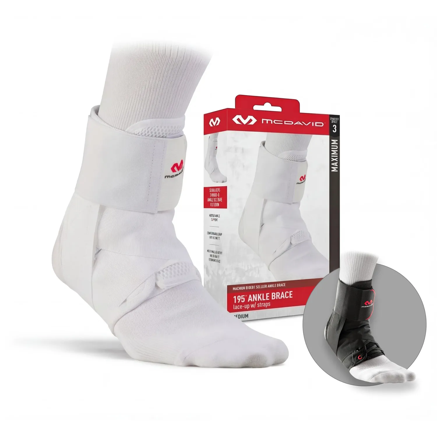 McDavid Ultralite Cavigliera lacci stabilizzante leggera