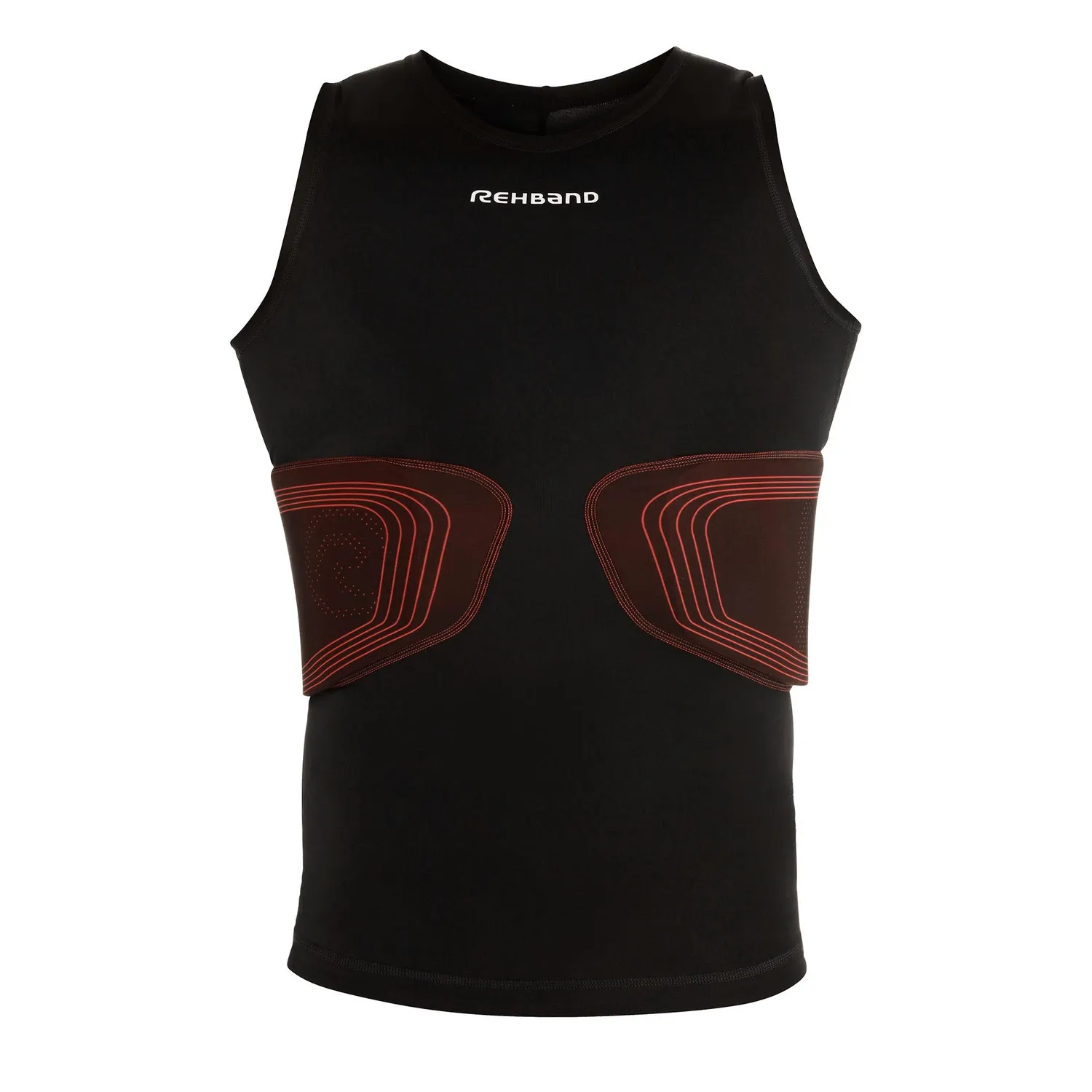 Rehband PRN Padded Compression Tank Top canotta nero-rosso