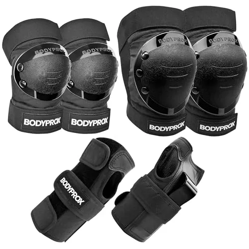 Bodyprox Set Protezioni skate M ginocchia gomiti polsi