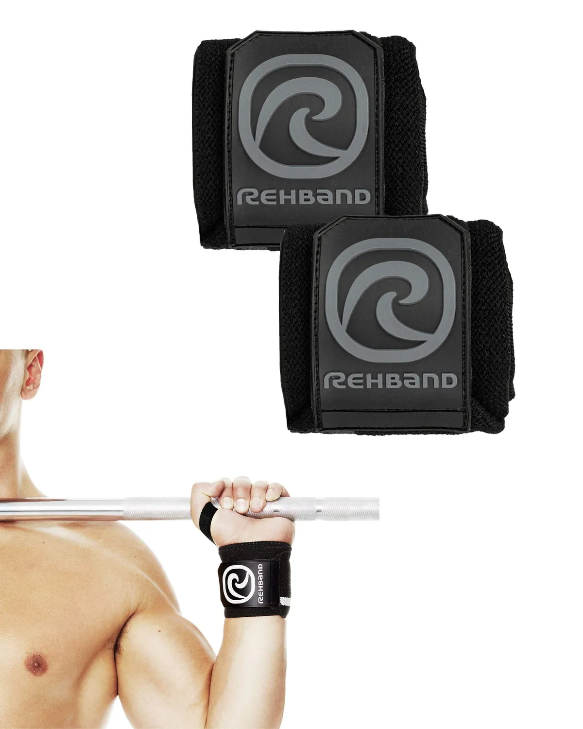 Rehband Wrist Wraps Polsiera Elastica 45 cm Coppia
