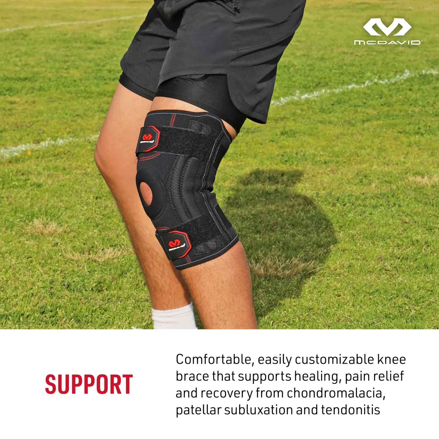 McDavid Supporto Legamenti ginocchiera neoprene L nero
