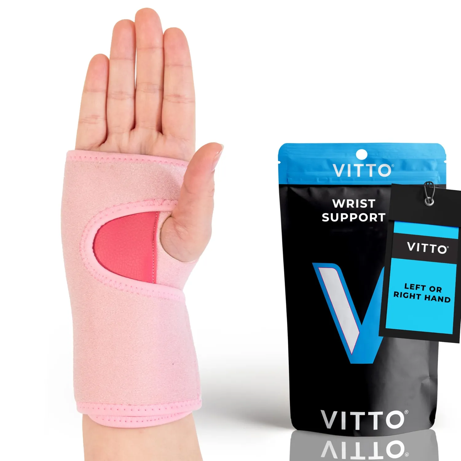 VITTO Polsiera Tutore Polso Tunnel Carpale Nera S/M Destra