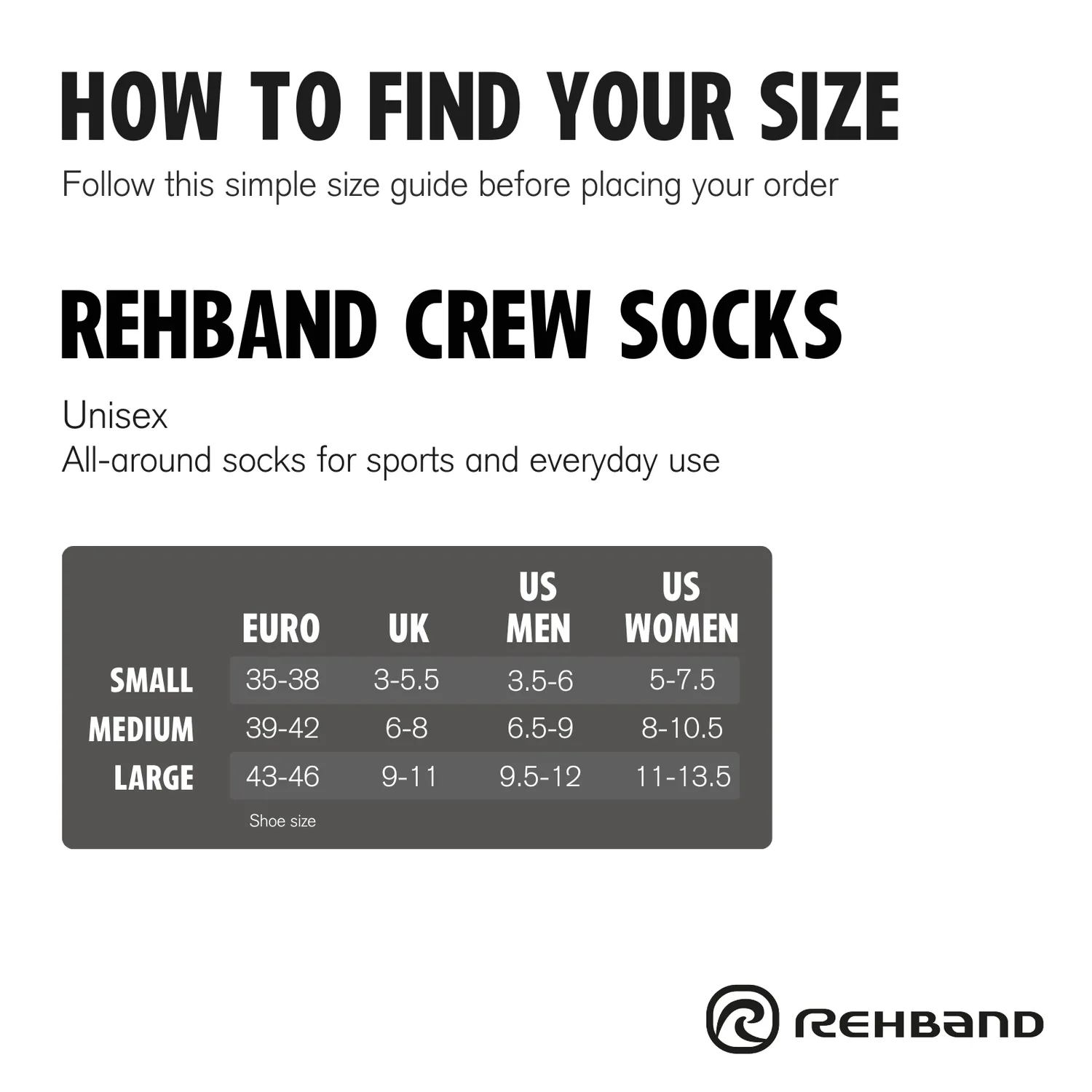 Rehband RX calzini sportivi crew 3 paia traspiranti antivescica