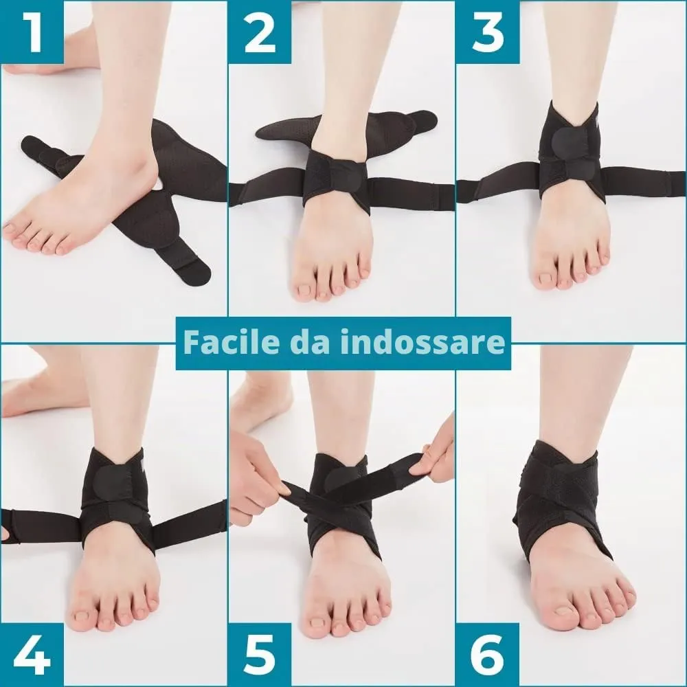 Bodyprox cavigliera neoprene traspirante regolabile unica