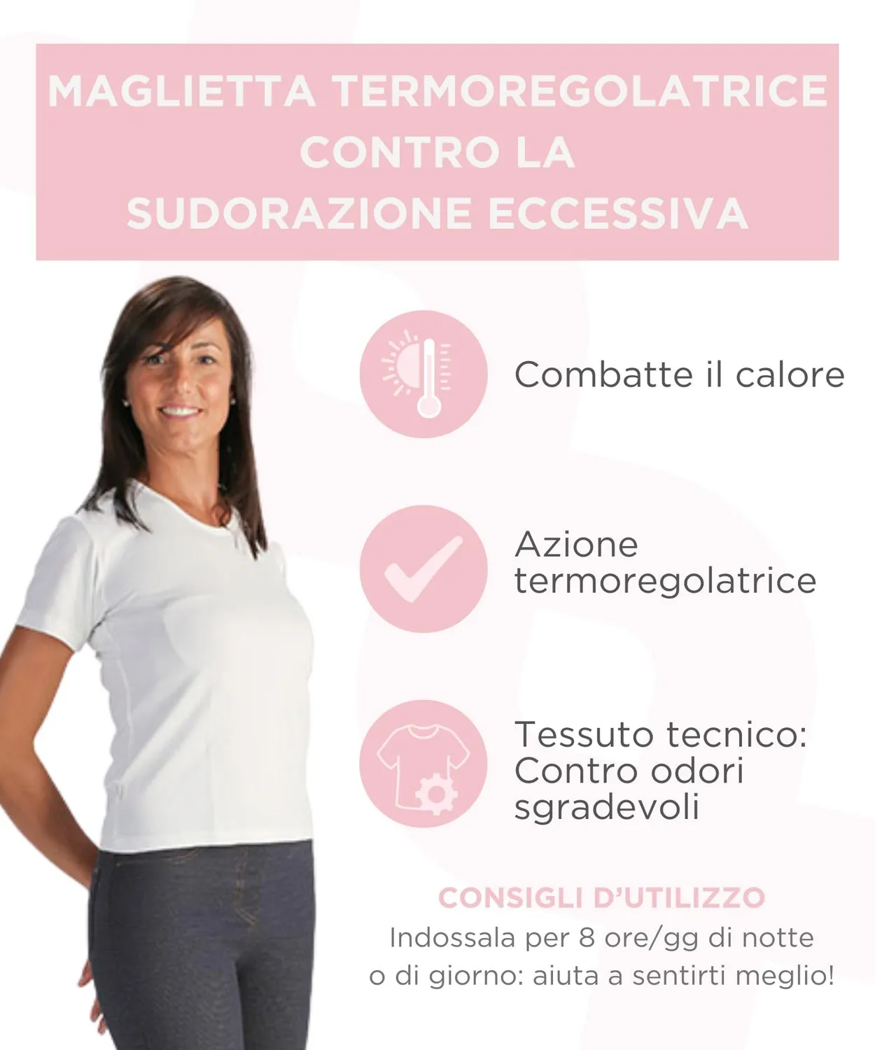 Spikenergy T-Shirt Donna maglietta microcorrenti benessere