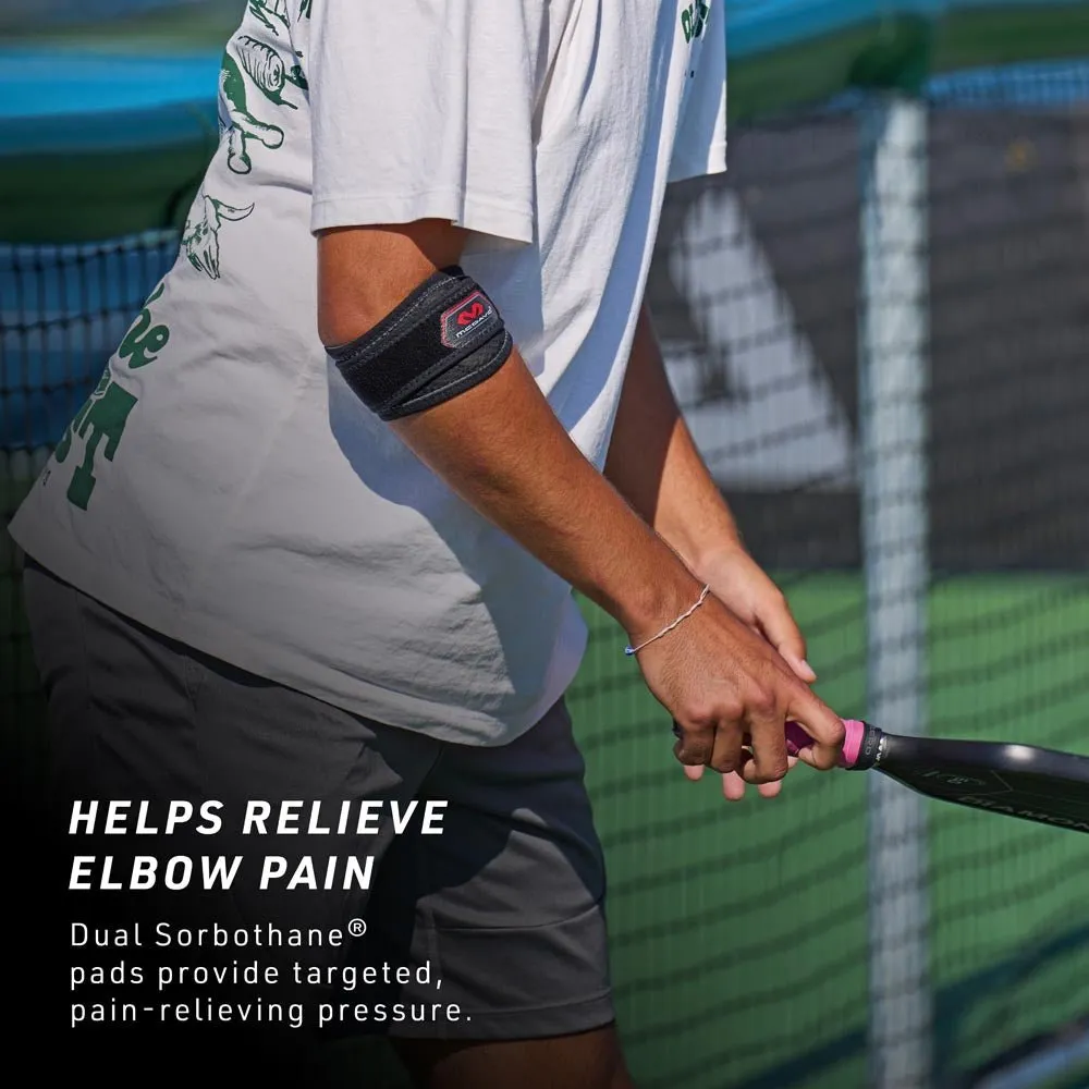McDavid 489 fascia gomito tennista nero con cuscinetti