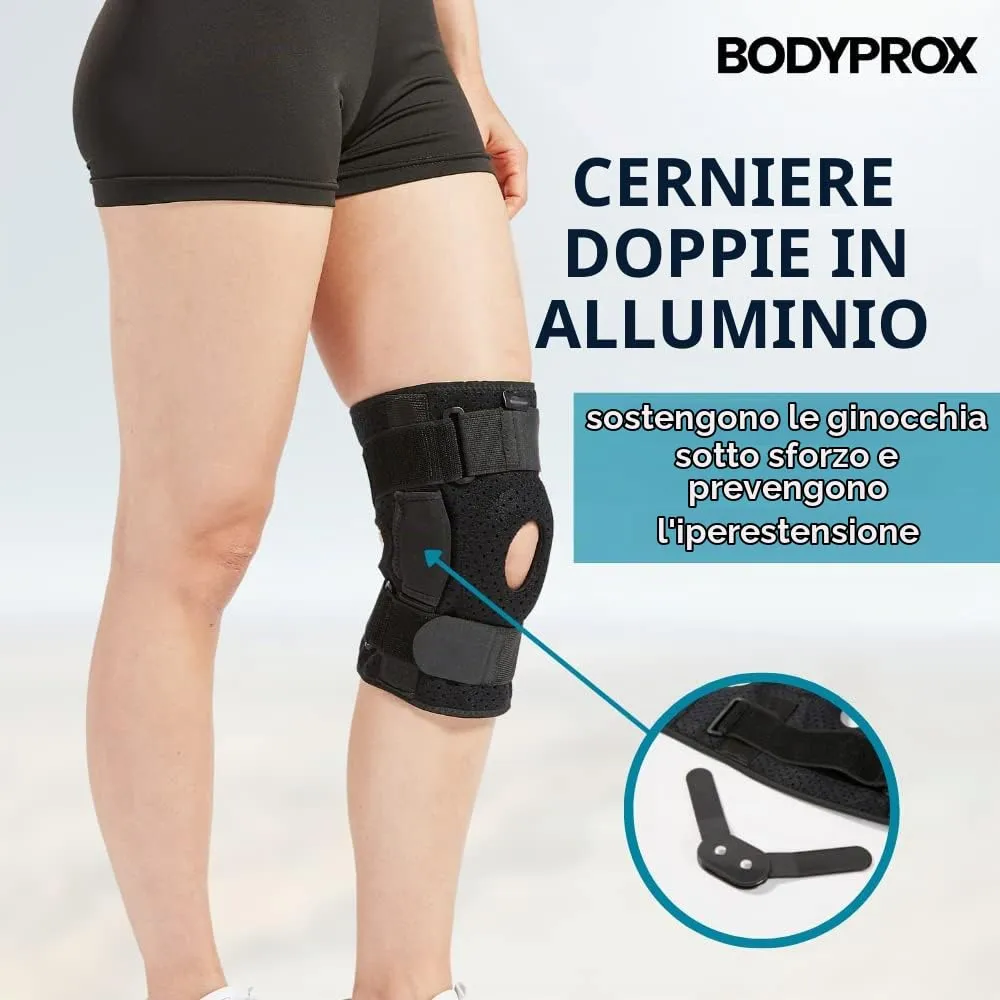 Bodyprox Ginocchiera con Cerniere Taglia M Stabilizzante