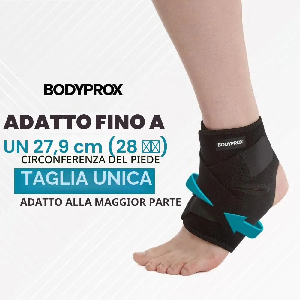 Bodyprox cavigliera neoprene traspirante regolabile unica