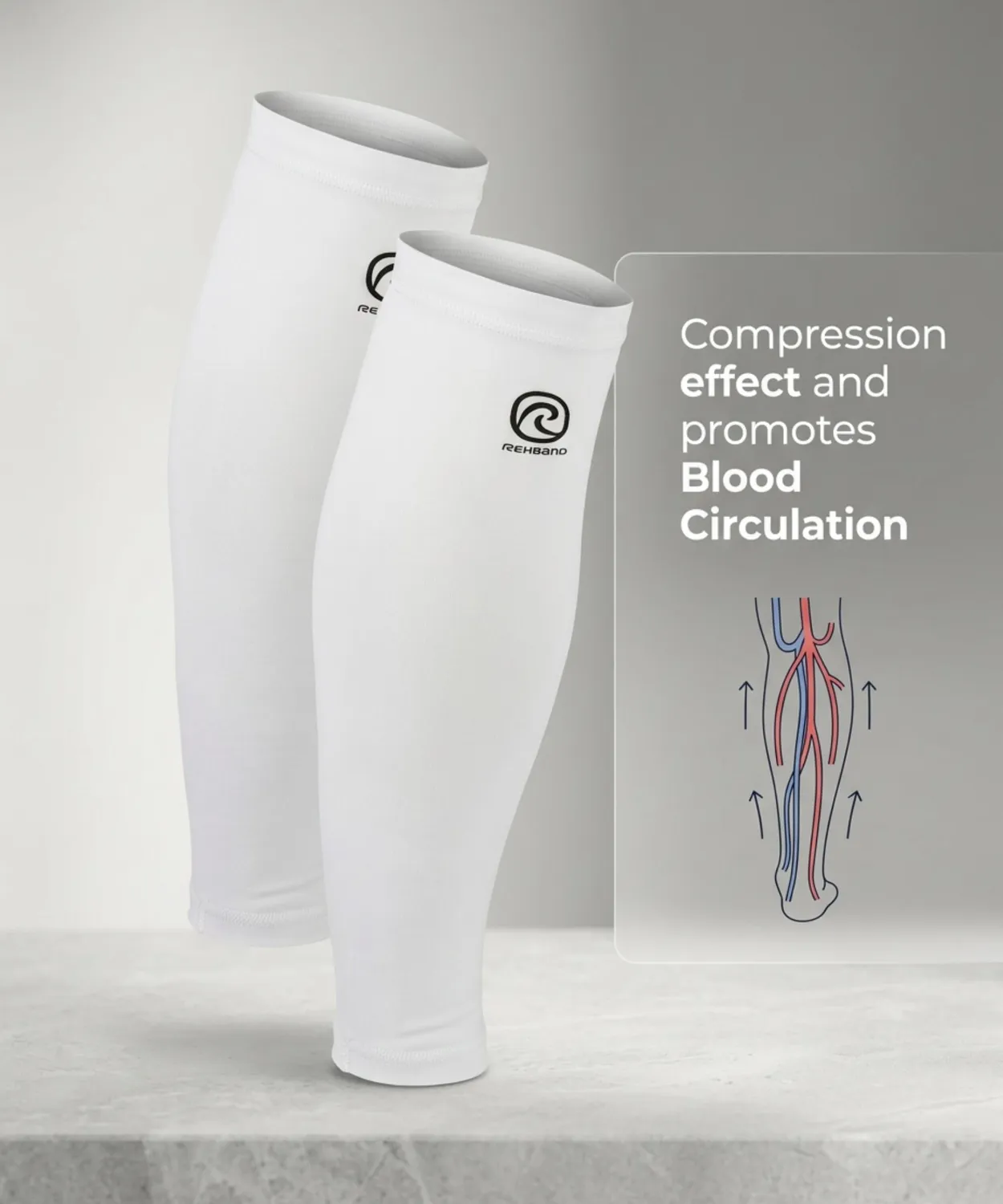 Rehband Core Compression manicotto polpaccio nero paio
