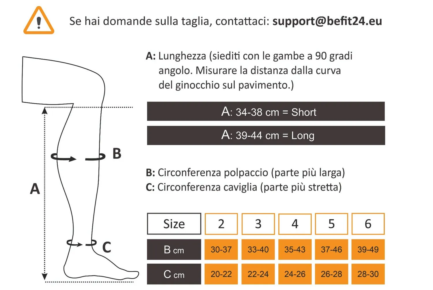 BeFit24 gambaletti compressione punta aperta beige 2 Long