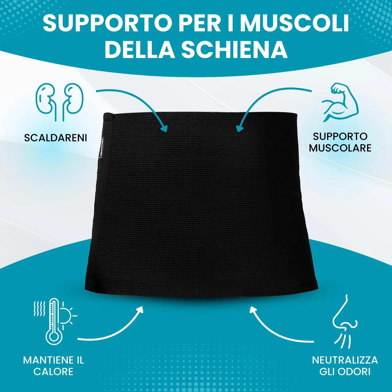 BeFit24 pancera riscaldante lana merino XXL 98-109 cm