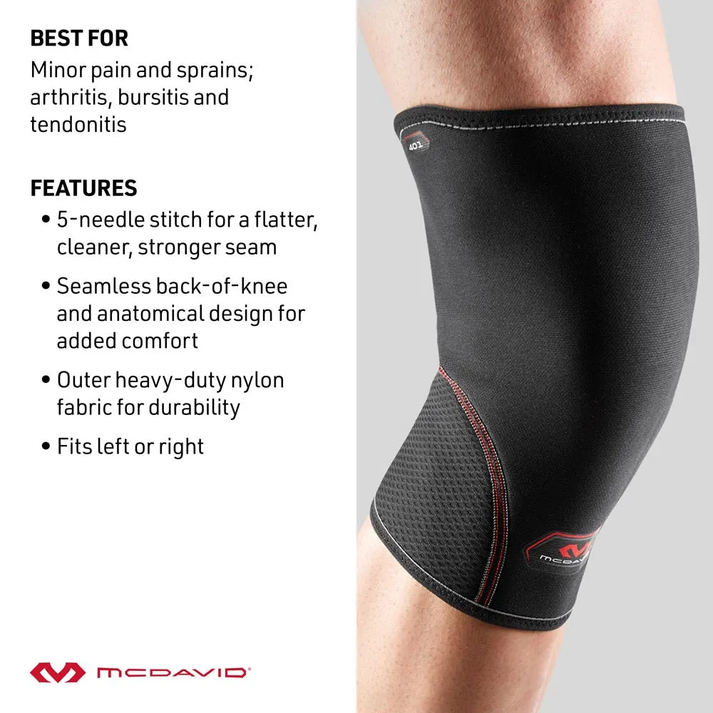 McDavid 401 Ginocchiera Elastica Nera Compressiva