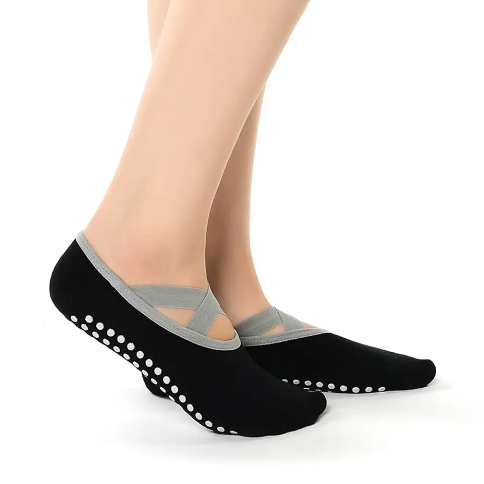 VITTO Calzini Yoga Antiscivolo Pilates Neri Donna