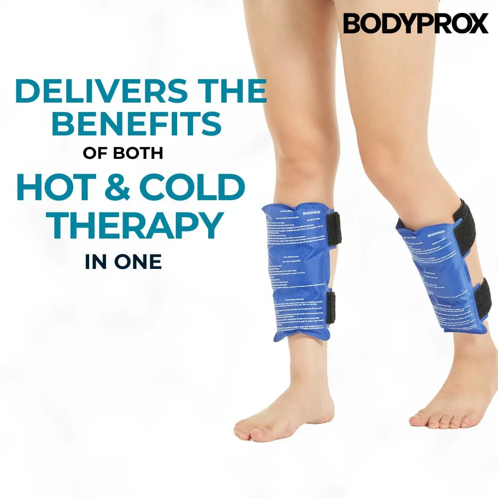 Bodyprox impacco ghiaccio tibia 2 pezzi freddo caldo
