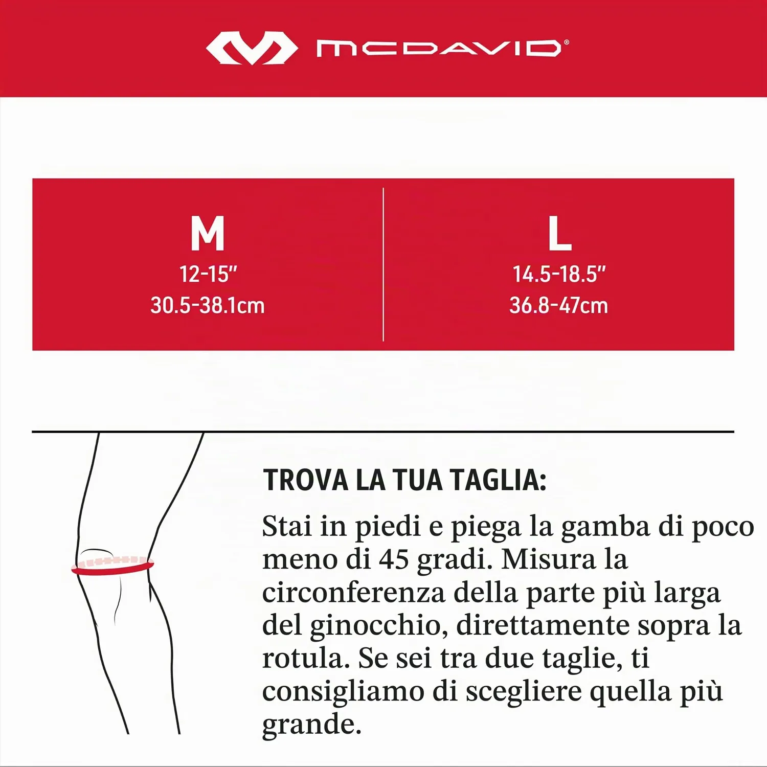 McDavid Cinturino Rotuleo donna compressione salto corsa
