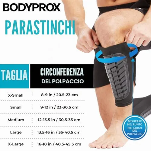 Bodyprox parastinchi calcio M manicotti morbidi