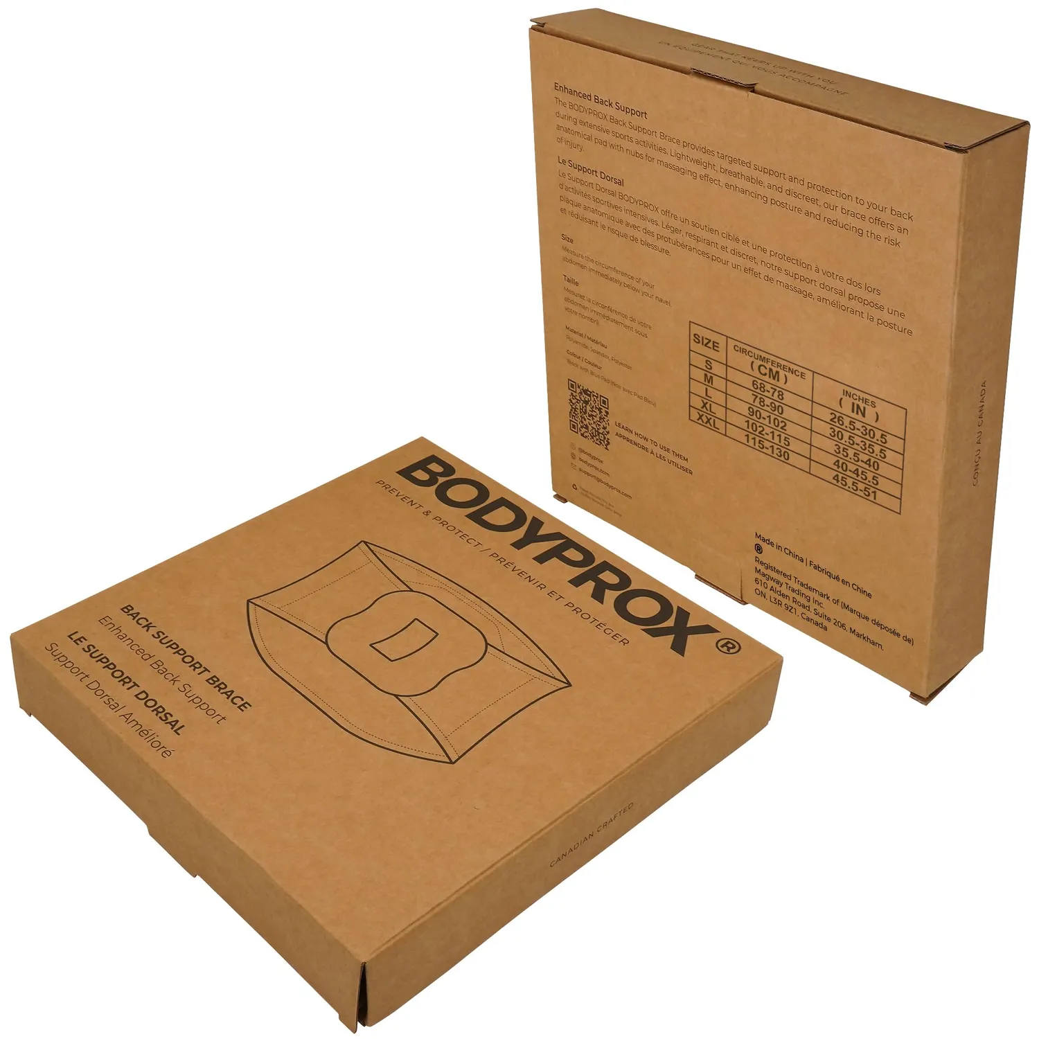 Bodyprox tutore schiena fascia lombare L nera