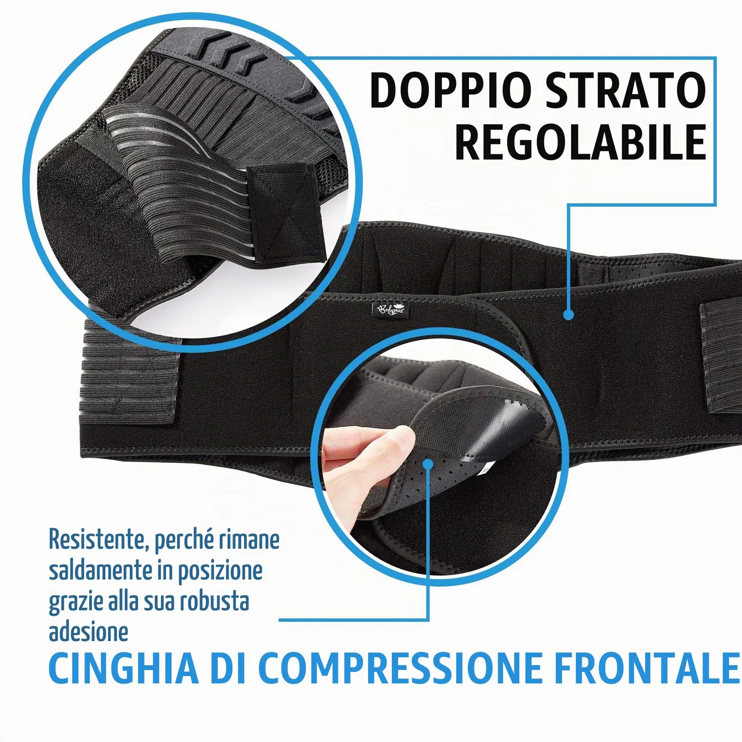 Bodyprox Fascia Lombare Supporto Schiena Regular 71-127 cm