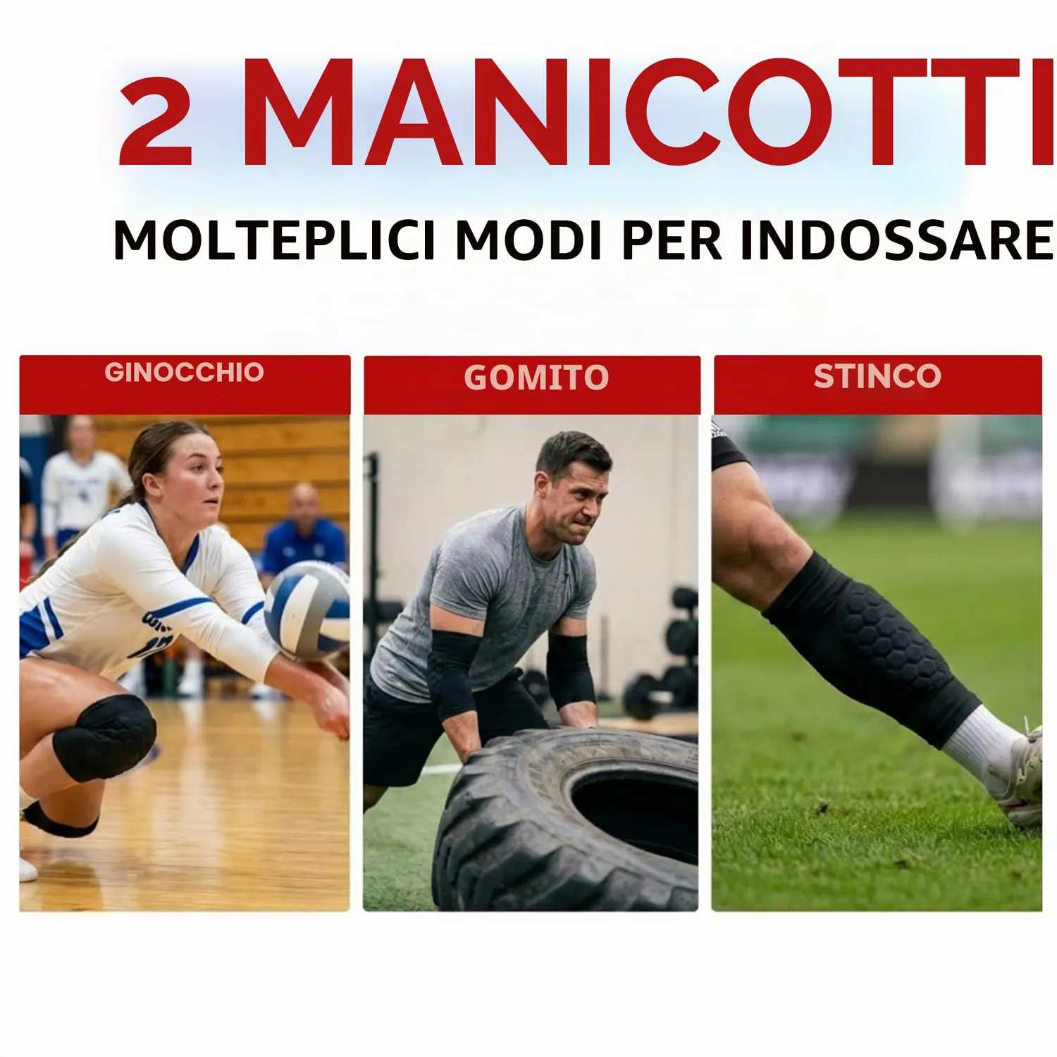 McDavid 6440 Manicotti Hex Ginocchio M neri 2 pezzi