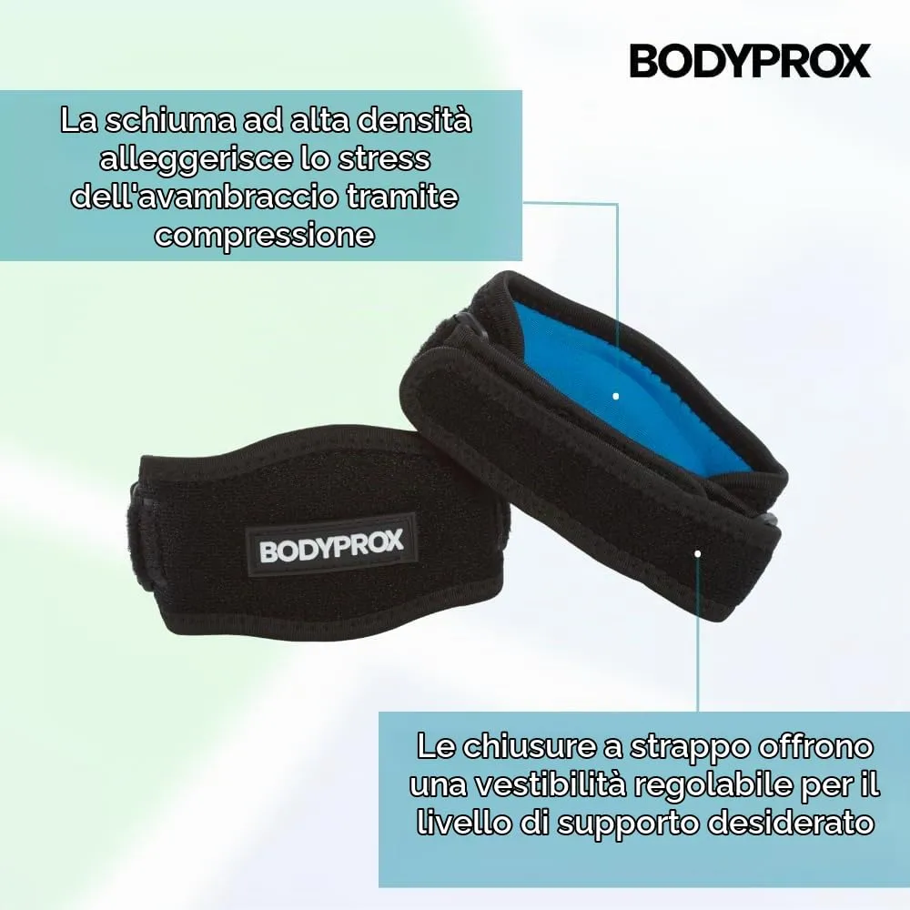 Bodyprox gomitiere epicondilite traspiranti 2 pezzi taglia unica