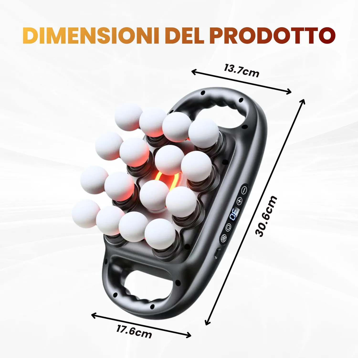 BeFit24 pistola massaggiante calore 16 testine USB-C intenso