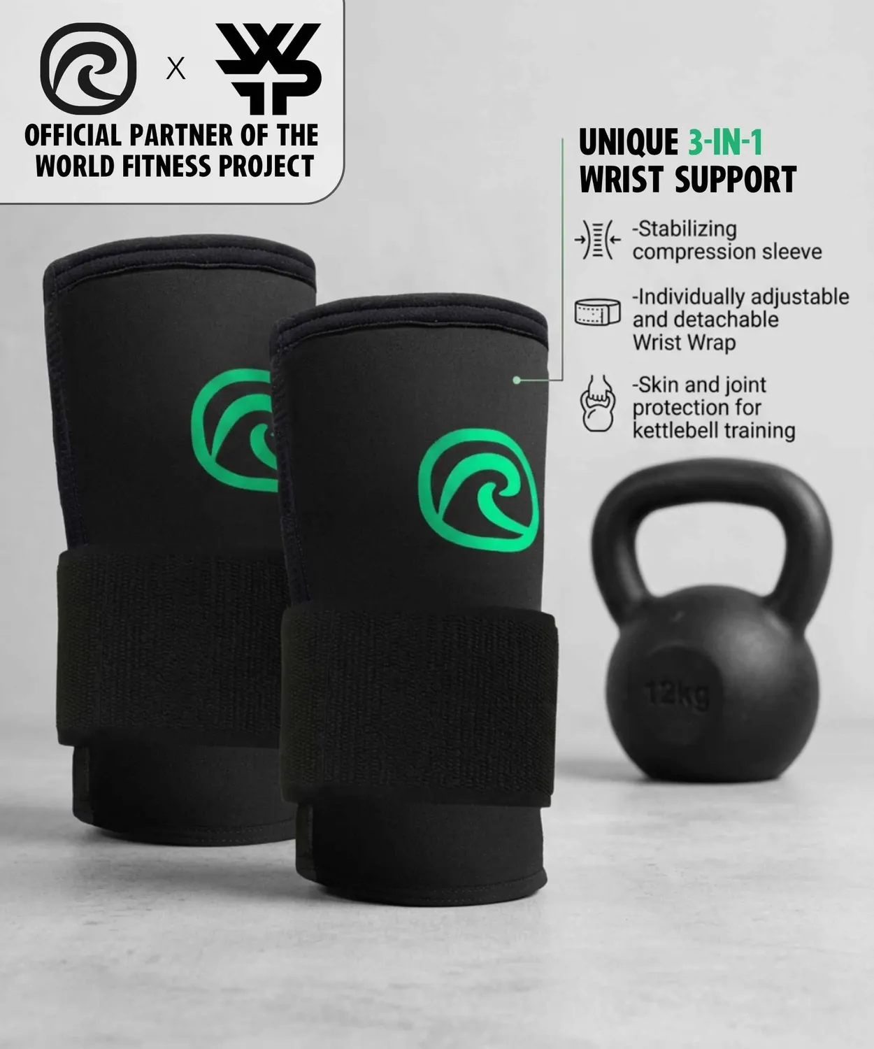 Rehband Power Max WFP polsiera 5mm nera paio