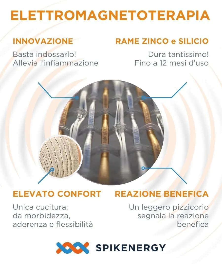 Spikenergy SPY800 guaina lombare magnetoterapia Made in Italy