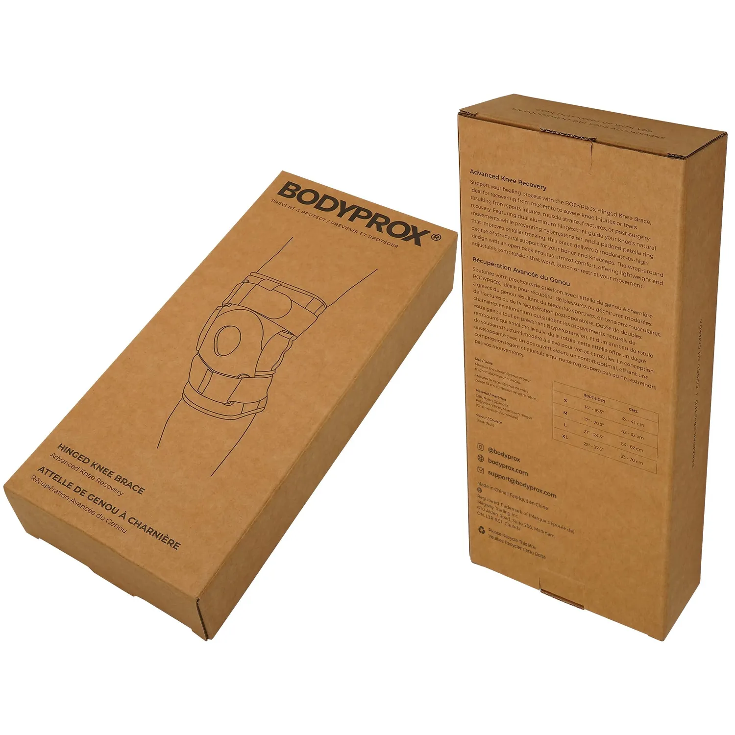 Bodyprox Ginocchiera con Cerniere Taglia M Stabilizzante