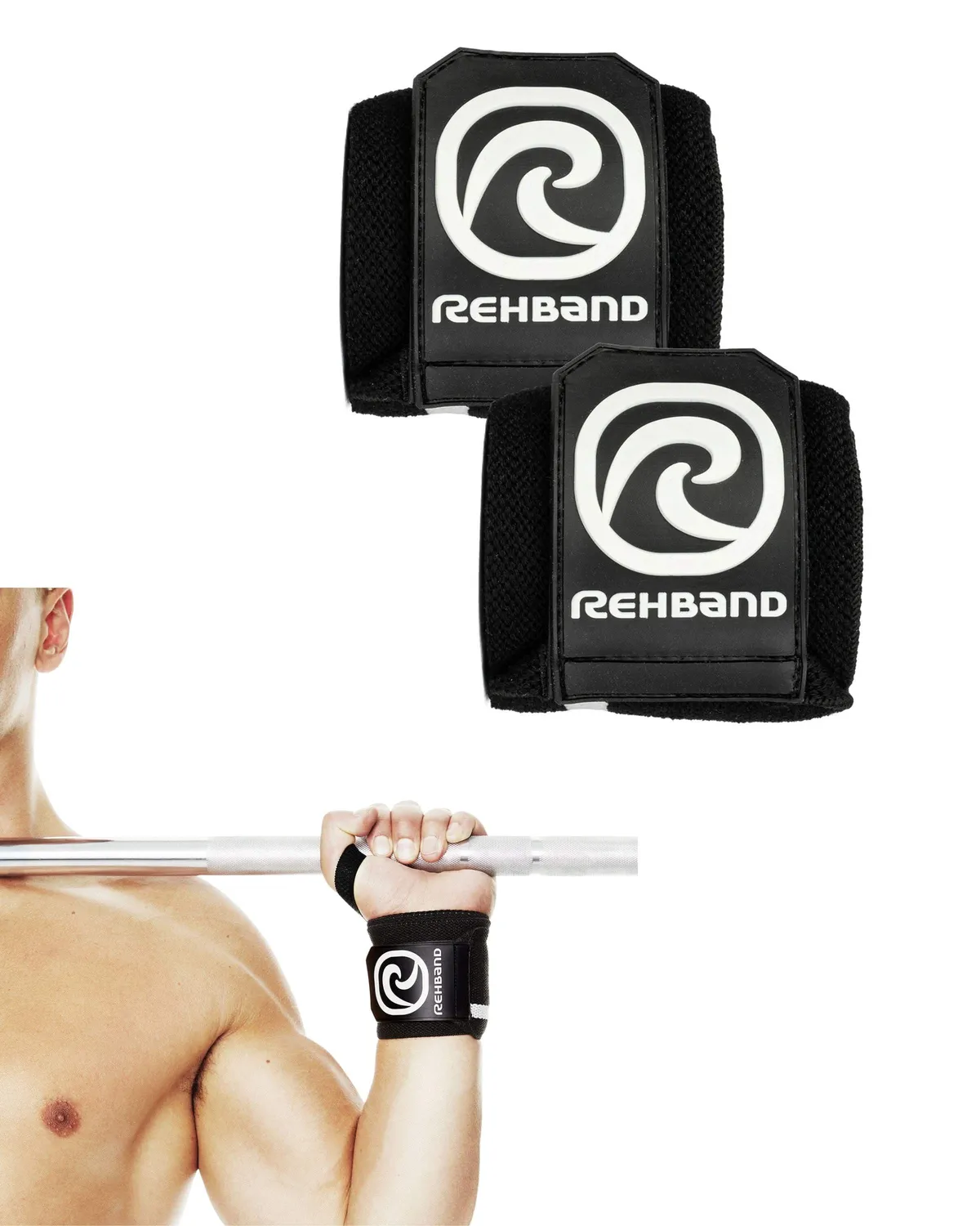 Rehband Wrist Wraps Polsiera Elastica 45 cm Coppia