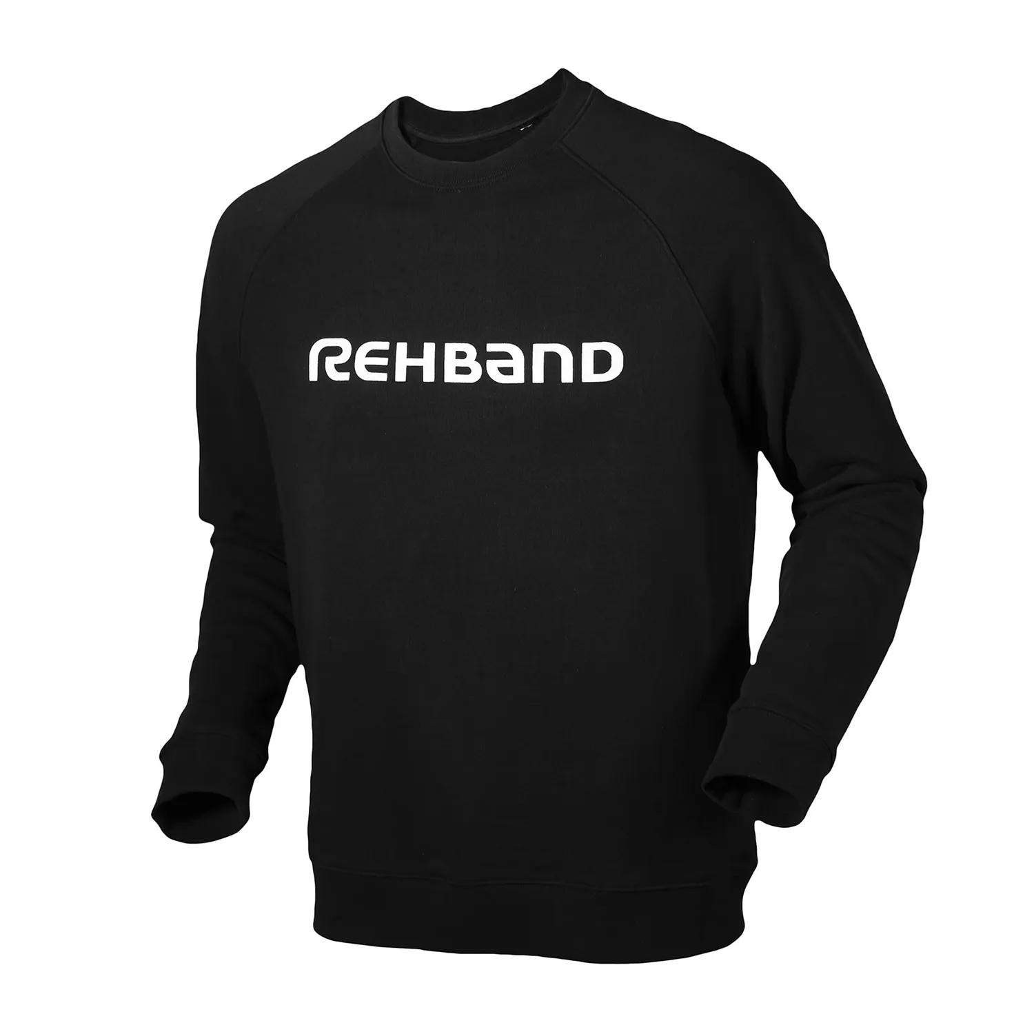 Rehband Logo Sweatshirt Felpa Uomo Nero cotone sportivo