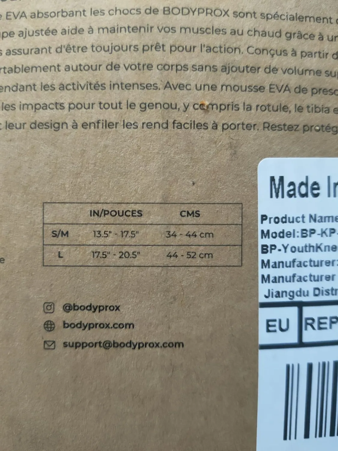 Bodyprox Ginocchiere Protettive L Spugna 2,2 cm Coppia