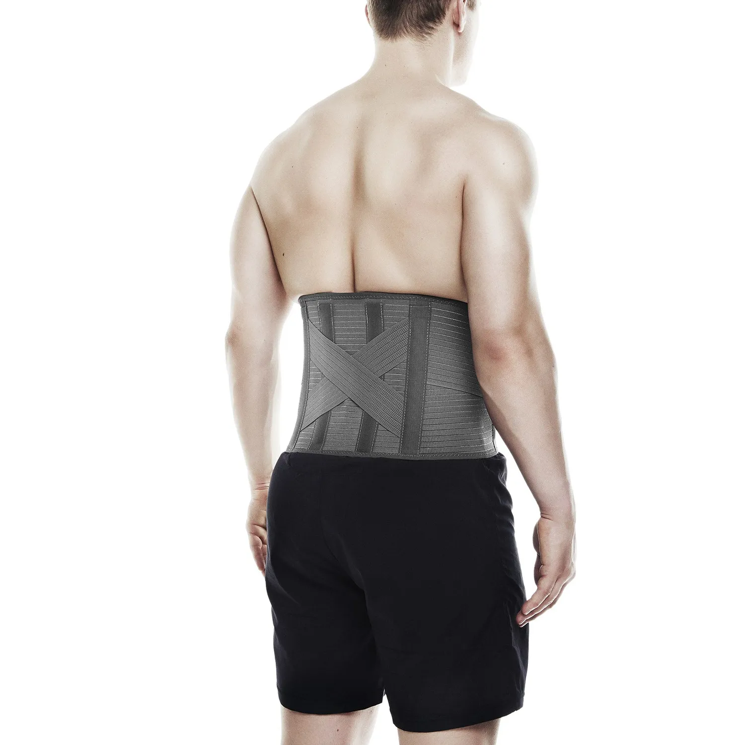 Rehband QD Knitted supporto schiena grigio stecche