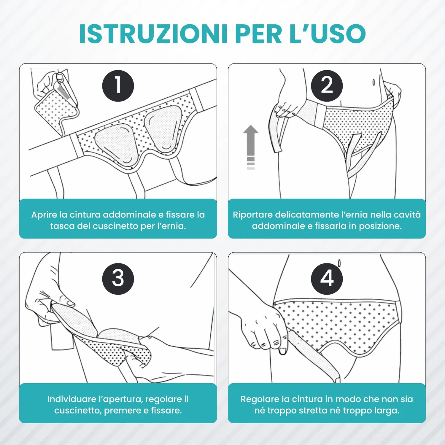 BeFit24 Cintura Ernia Inguinale Uomo XL Silicone