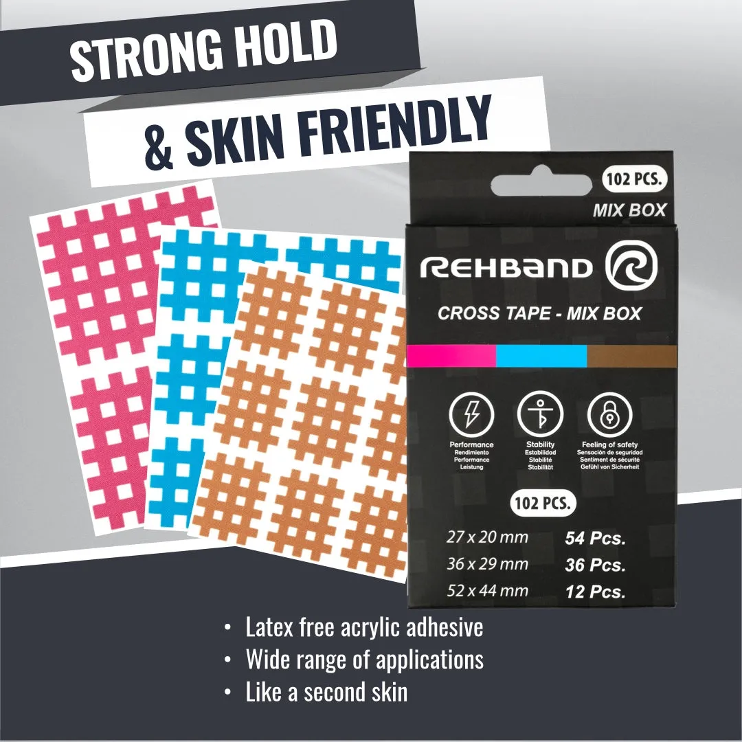 Rehband Cross Tape cerotti a griglia 306 pezzi misti