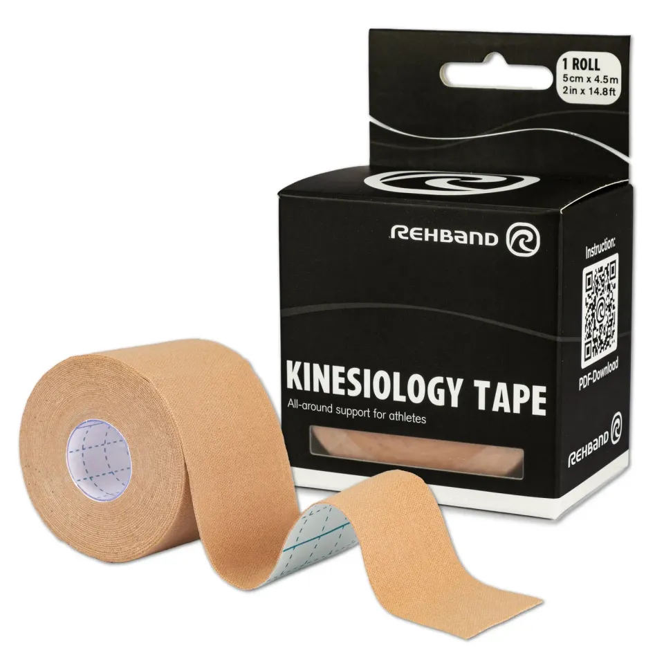Rehband tape kinesiologico beige 1 rotolo cotone resistente acqua