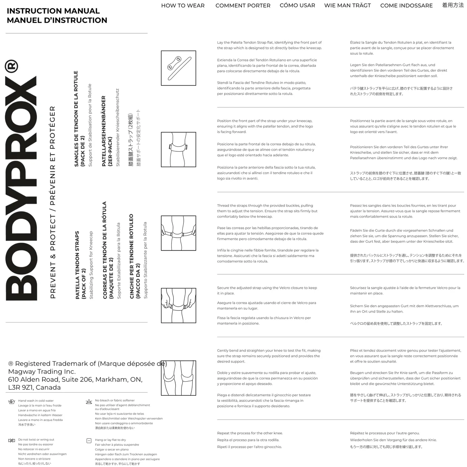 Bodyprox Cinturino Ginocchio Rotula x2 con Gel Sottorotuleo