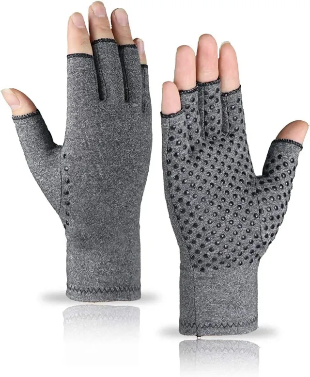 VITTO Anti-Arthritis guanti compressione grigi 1 paio cotone