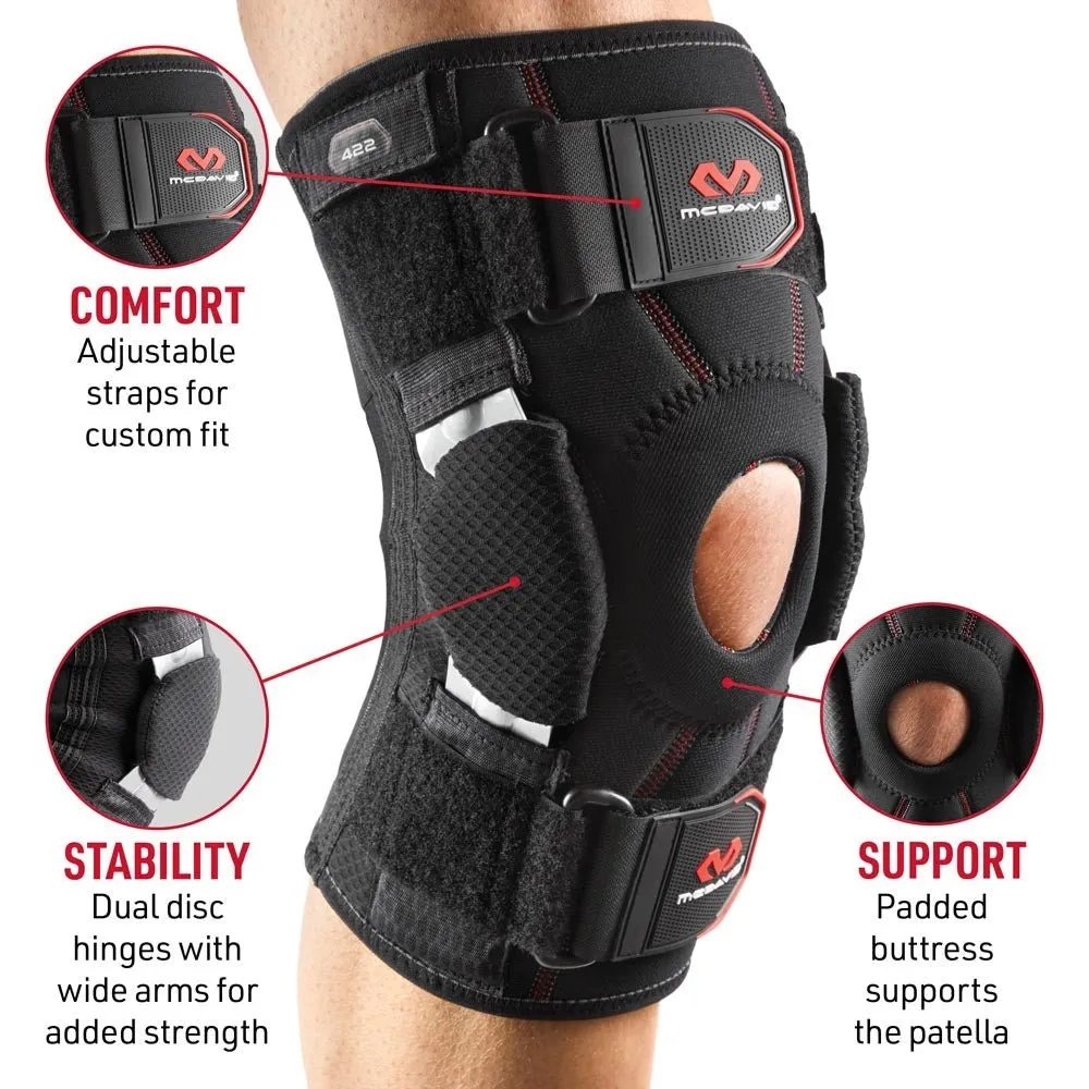 McDavid 422 Ginocchiera Cerniere Nero Stabilizzante