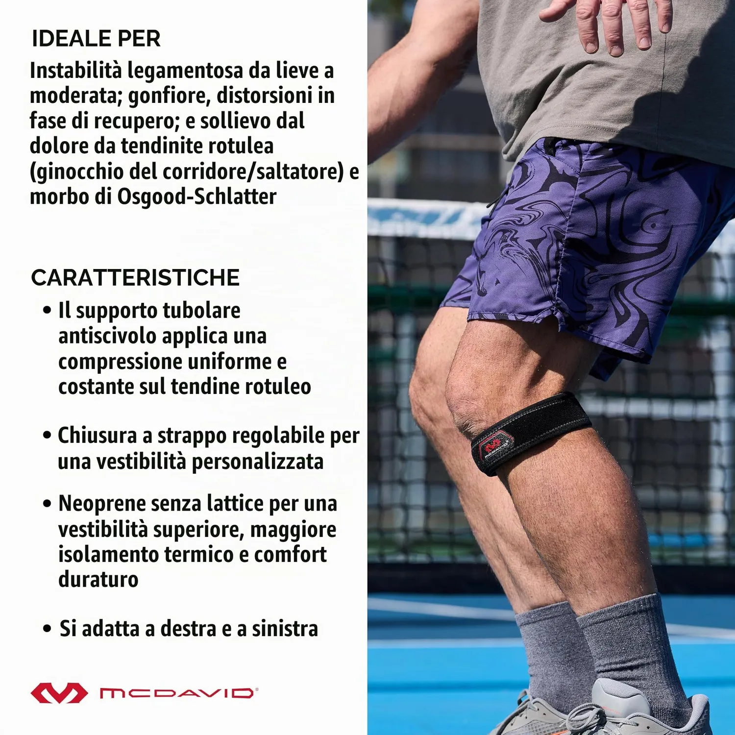 McDavid Cinturino Rotuleo donna compressione salto corsa