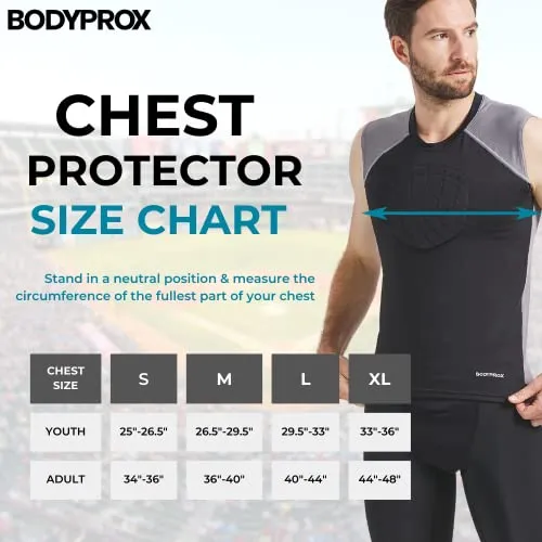 Bodyprox maglia protettiva baseball Youth-S petto EVA