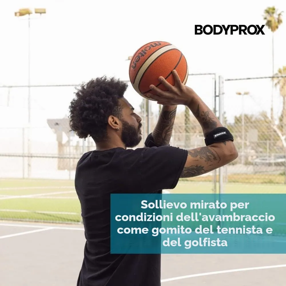 Bodyprox gomitiere epicondilite traspiranti 2 pezzi taglia unica