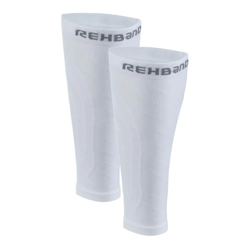 Rehband RX Performance Knitted Calf Sleeves gambaletti bianco/grigio paio