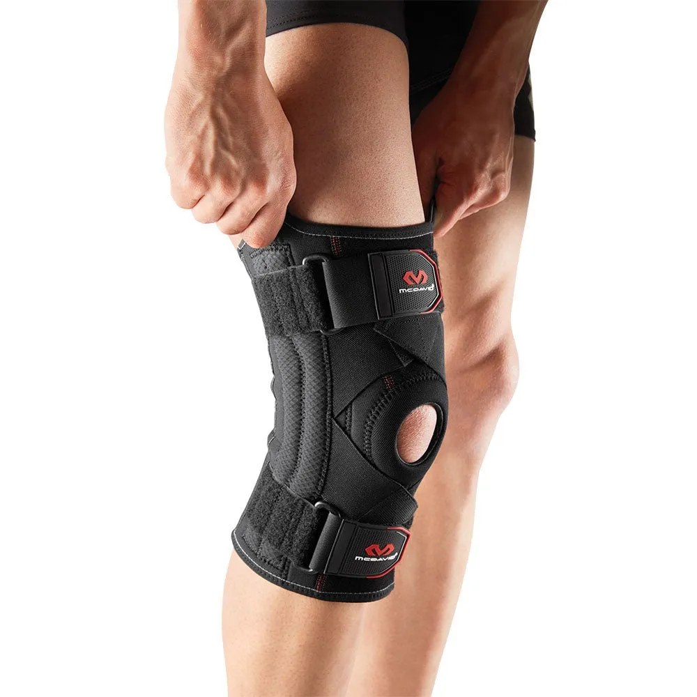 McDavid 425 ginocchiera nera stecche e cinghie