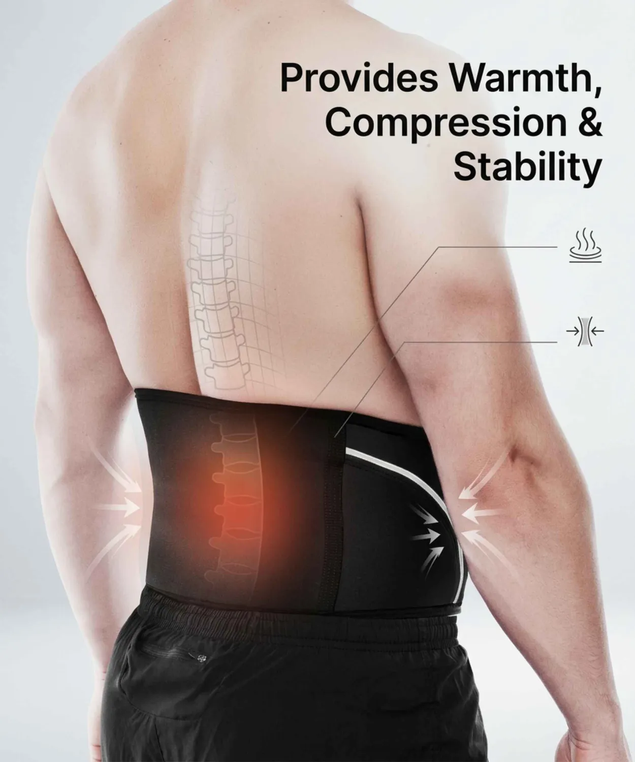 Rehband Core Back Support lombare nero 3mm
