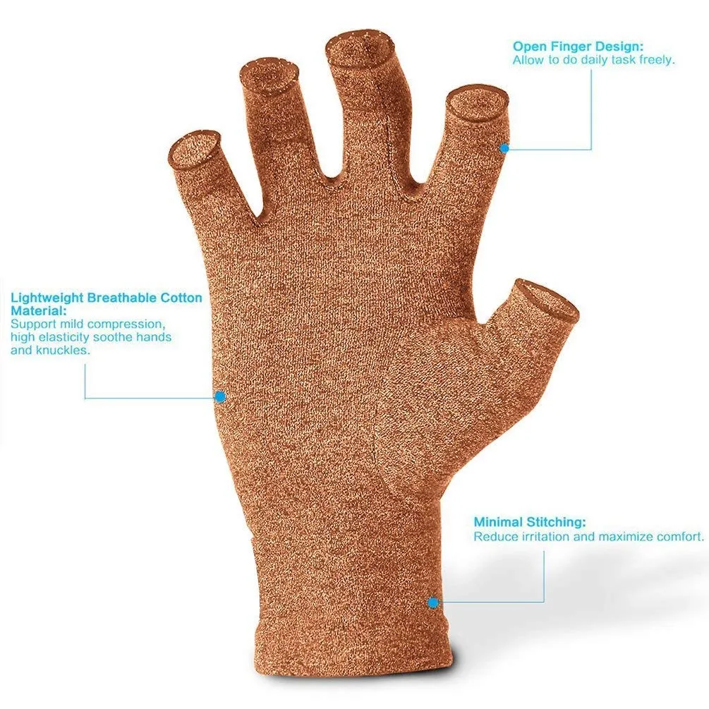 VITTO Arthritis Gloves Guanti Compressione M Grigi caldi