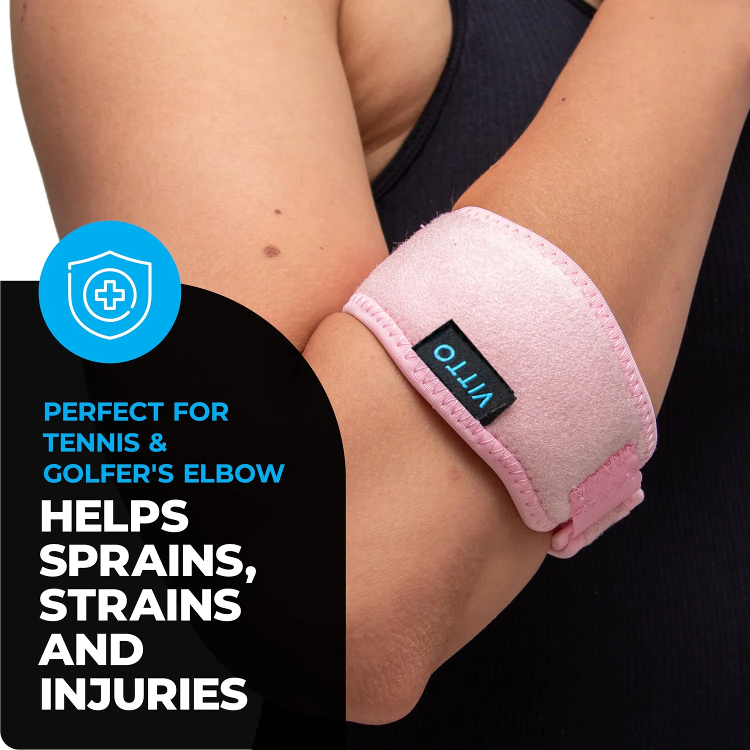 VITTO Elbow Support Gomitiera M Nera stabilizzante