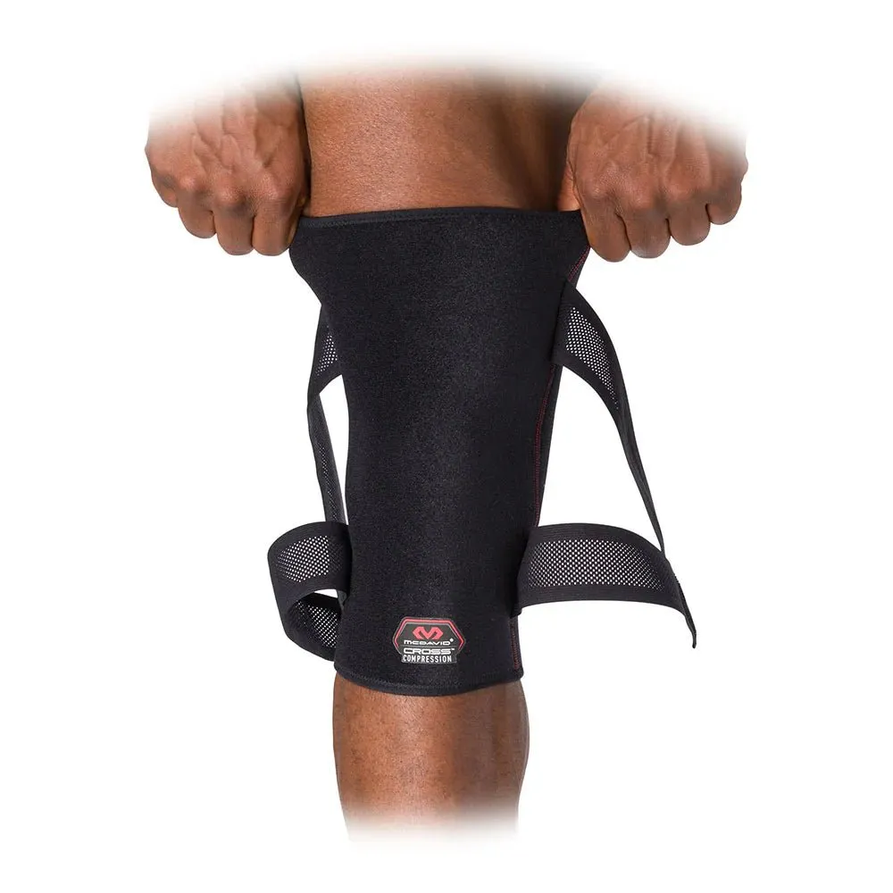 McDavid Cross Compression ginocchiera nera regolabile
